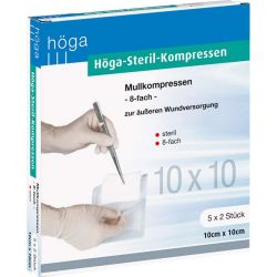 HGA-KOMPRESSEN 10x10 cm steril 8fach 5X2 St – Артикул 4401871 (артикул 4401871) Германия