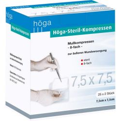 HGA-KOMPRESSEN 7,5x7,5 cm steril 8fach 25X2 St – Артикул 4401902 (артикул 4401902) Германия