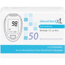 GLUCO CHECK XL Blutzuckerteststreifen 50 St – Артикул 7543519 (артикул 7543519) Германия