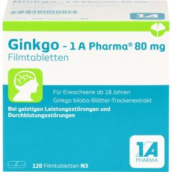 GINKGO-1A Pharma 80 mg Filmtabletten 120 St – Артикул 13856895 (артикул 13856895) Германия