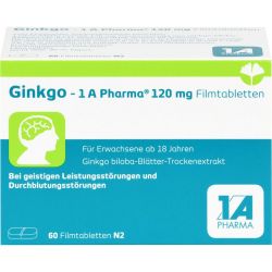 GINKGO-1A Pharma 120 mg Filmtabletten 60 St – Артикул 13856926 (артикул 13856926) Германия