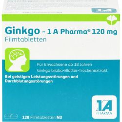 GINKGO-1A Pharma 120 mg Filmtabletten 120 St – Артикул 13856932 (артикул 13856932) Германия