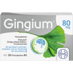 GINGIUM 80 mg Filmtabletten 30 St – Артикул 14171136 (артикул 14171136) Германия