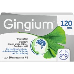 GINGIUM 120 mg Filmtabletten 30 St – Артикул 14171165 (артикул 14171165) Германия