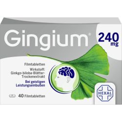 GINGIUM 240 mg Filmtabletten 40 St – Артикул 14171202 (артикул 14171202) Германия