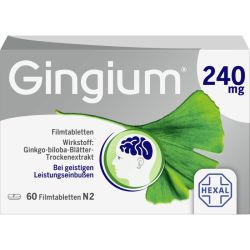 GINGIUM 240 mg Filmtabletten 60 St – Артикул 14171219 (артикул 14171219) Германия